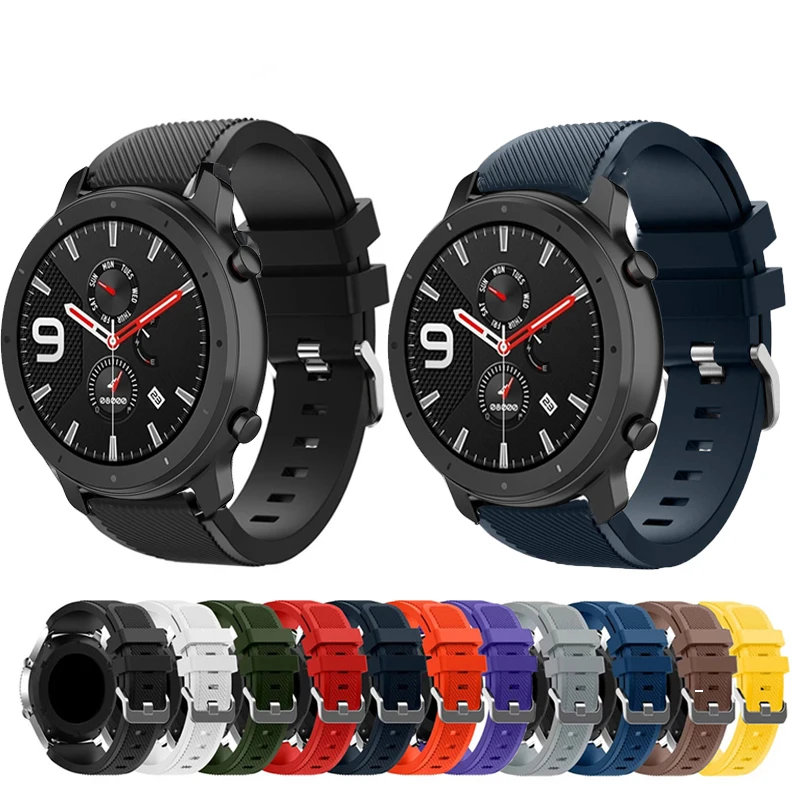 22 мм ремешок для часов Huami Amazfit GT часы силиконовый Смарт браслет Samsung gear S3 Galaxy 46 |