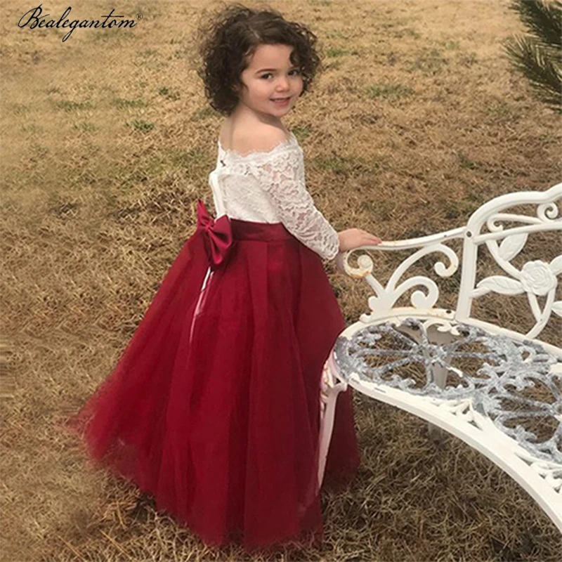 

Lace Princess Dress New Girls Dress Appliques Lace Sweet Children Party Suits Costume Children Clothing Party Gown FGD14