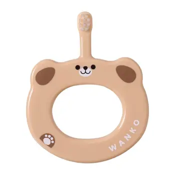 

Baby Children Toothbrush Child Training Soft Hair Tooth Brush Kids Anti-Slip Cartoon Cleaning Ring Handle Toothbrushes DXAD