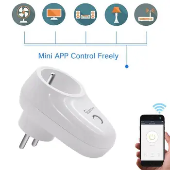 

SONOFF S26 Wifi Intelligent Socket Plug 220V Wireless Auto Remote Control Power Wall Outlet Light Switch Timer Alexa Google Home