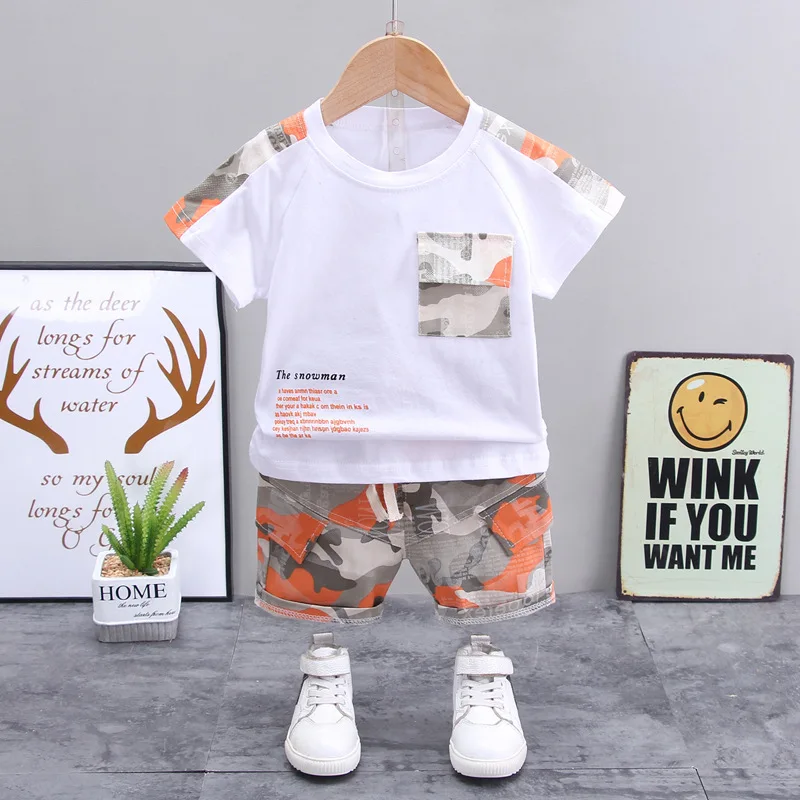Kids Clothing Set Kids T Shirt Girls Clothing Set Kids Sports Suit Boys Clothing Set Children Sports Suit Boys Tracksuits Suit Boys Tracksuits Children Clothes Fashion Summer Baby Girls Clothing Boys Sports T-Shirt Shorts 2Pcs/Sets Toddler Cotton Costume Kids Tracksuits