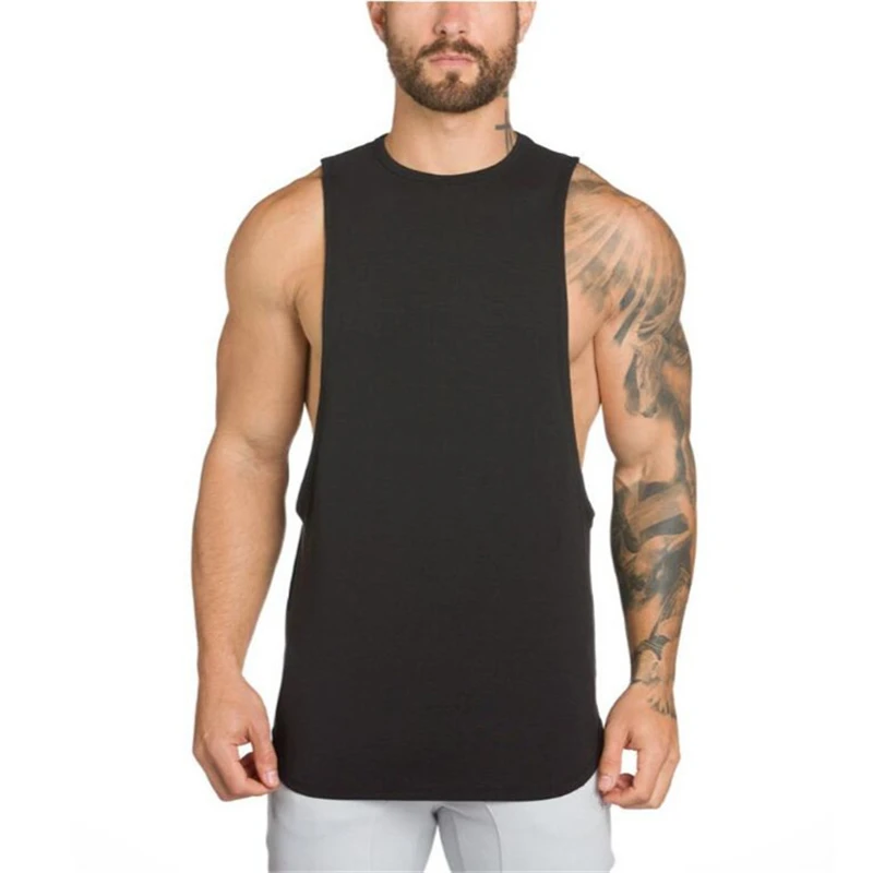 BATMAN Sleeveless Shirt Clothing tank top Singlet Muscle vest Stringer gym Bodybuilding Fitness Running Training t-shirt - Цвет: Черный