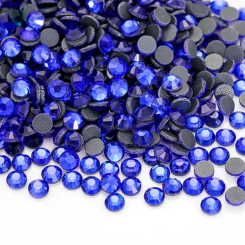 

Hotfix Rhinestones Flat Back Crystal Glass Strass Hot Fix Iron on Rhinestones for Clothes Nail Art Sewing Fabric Decoretion Blue