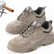 Рабочая страховая обувь Мужская дышащая дезодорант защитная Рабочая обувь стальные колпачки для ног анти-разбивая анти-пирсинг рабочие туфли