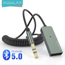 

KUULAA Wireless Bluetooth Aux Adapter Car Bluetooth Receiver USB to 3.5mm Jack Audio Music Mic Handsfree Adapter for Car Speaker