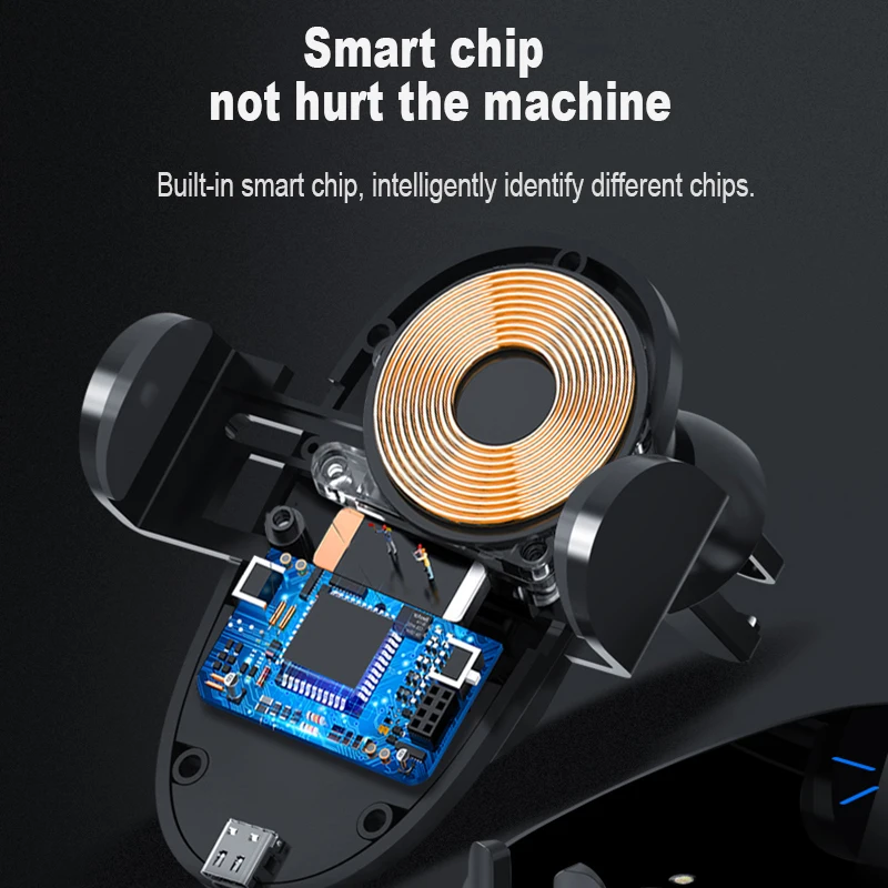 15W QI wireless car charger intelligent induction fast charger for iphone 12pro max 12 12pro new version car phone holder CE CC