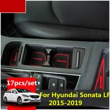 3D резиновый коврик для hyundai Sonata LF- слот-коврик для двери чашка Подушка паз коврик Lnterior Противоскользящий коврик автомобильные аксессуары