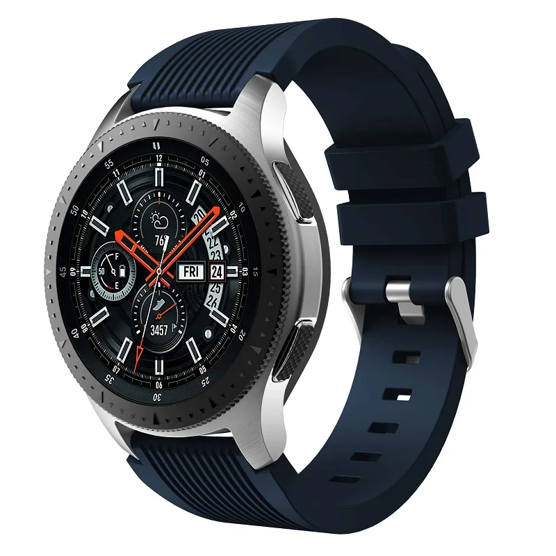 dark blue Galaxy Watch, 46 мм, ремешок для часов, 22 мм, силиконовый ремешок для samsung, ремешок, умный Браслет, спортивные Сменные аксессуары, ремешки для часов - Цвет ремешка: dark blue