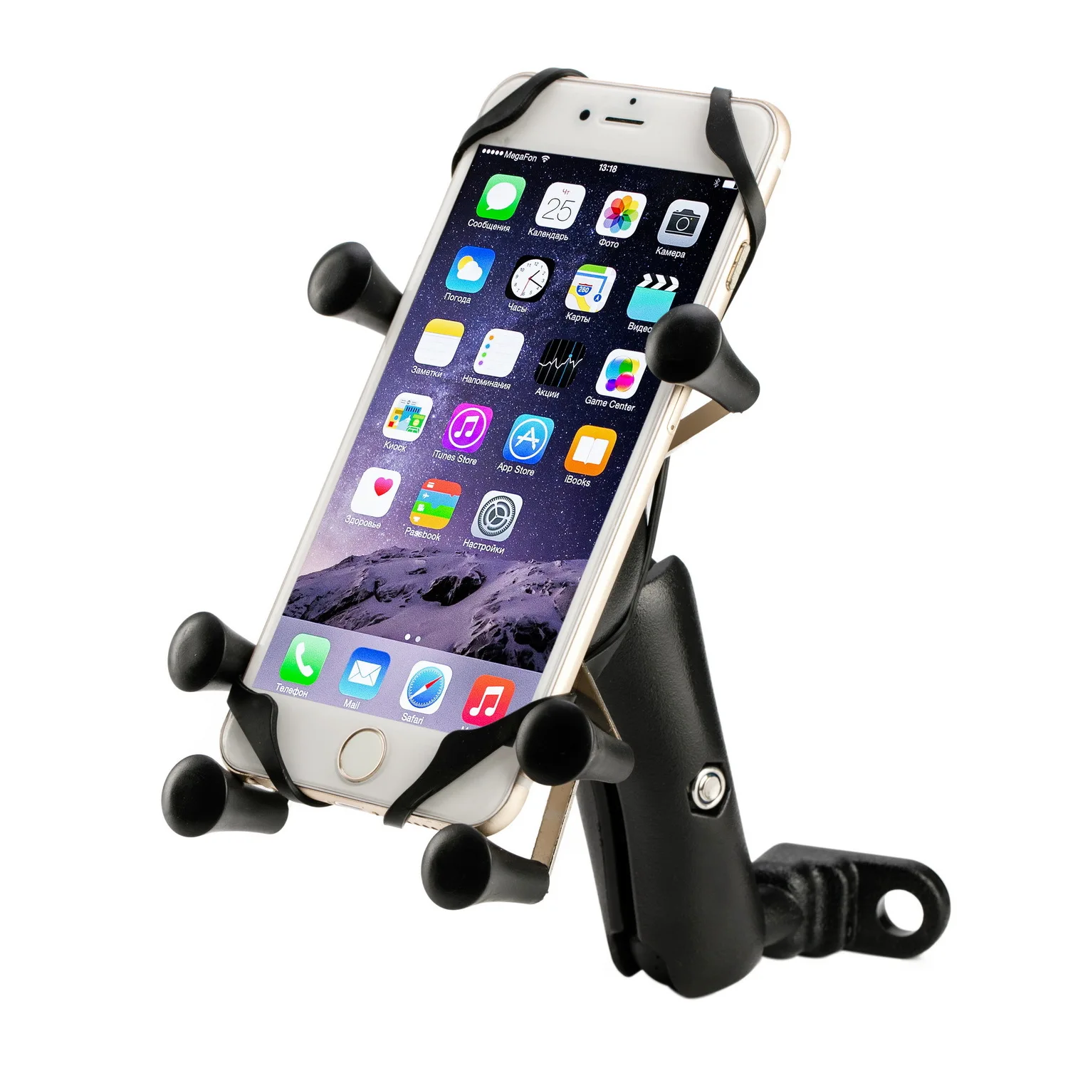 

Motorcycle Mobile Phone Bracket E-Bike Mobile Phone Bracket Six-claw Mobile Phone Bracket Shatter-resistant Shock-resistant Car