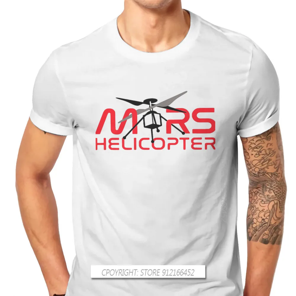 Jpl Mars Helicopter Ingegnosità Tshirt Mars Perseverance Rover Esplorazione T-Shirt In Puro Cotone Abbigliamento Uomo Oversize