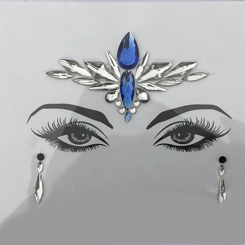 Adhesive Face Gems Rhinestone Temporary Tattoo Jewels music Festival Party Body Glitter Stickers Flash Temporary Tattoos Sticke - Цвет: 8