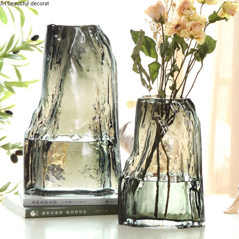 

Simple and Creative Glass Vase Living Room Dining Table Water Planting Flower Arrangement Flowers Dried Flower Decoration Home