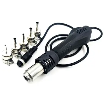 

Heat Tool Handle + Five Nozzle Hot Air Desoldering Tool Rework Soldering Station Hot Air Tool For Youyue/Uyue 858d+ 8586