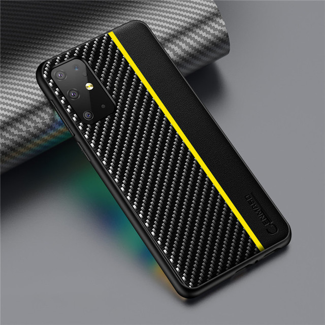Case for Samsung Galaxy Note 20 Ultra A51 A71 S20 Plus A50 A70 Note 10 Splicing Carbon Fiber Coque Phone Case Cover Capa