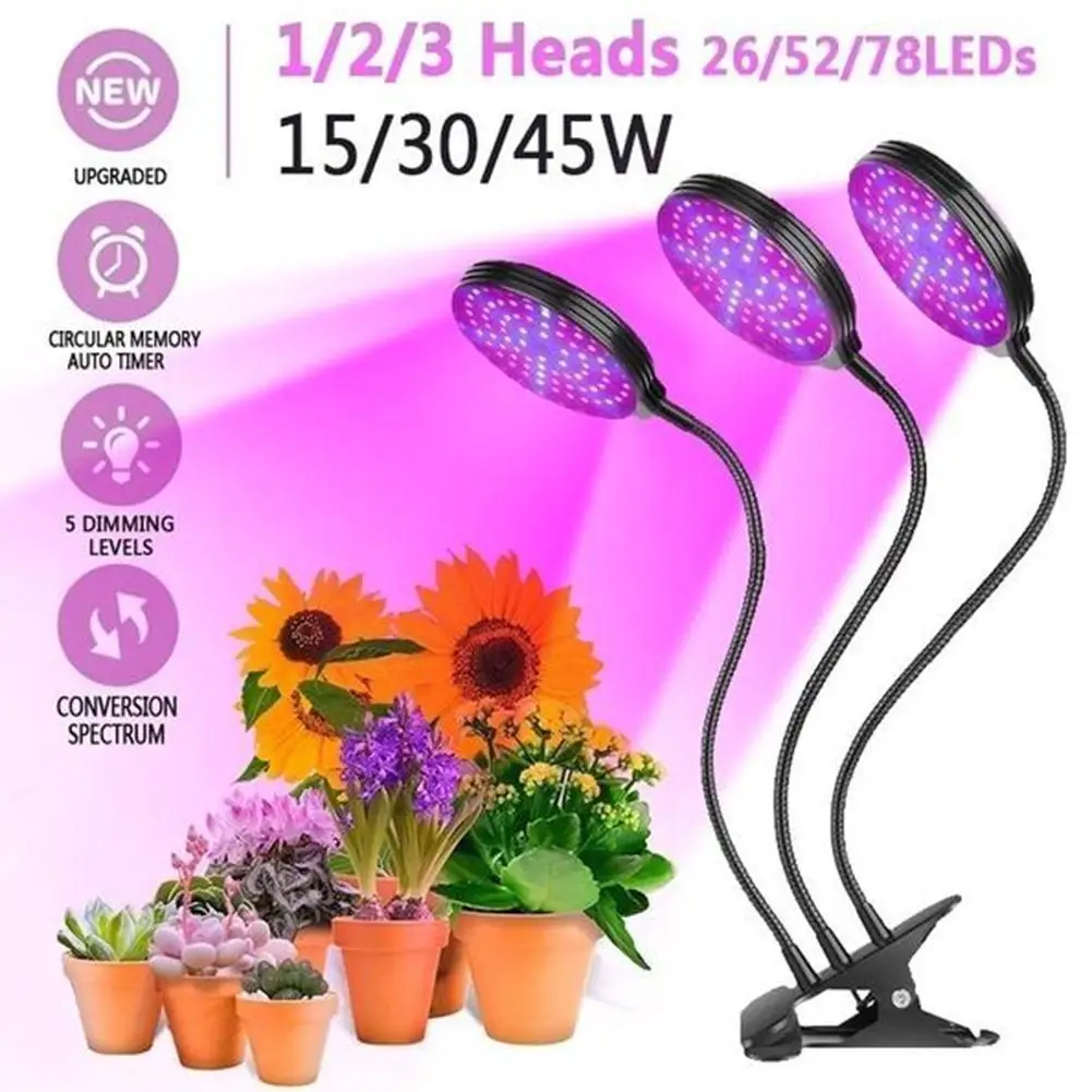 

5v 15-60w LED Grow Light USB Plant Lamp Multifunctional Light Grow Grow Dimming Flower Grow Indoor For Plants 5-level Box W E1T5