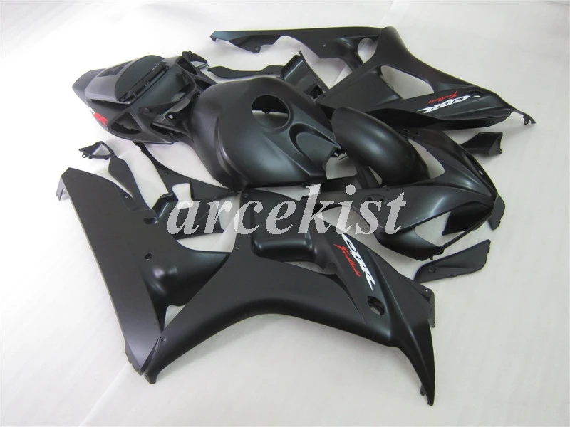 ABS мотоцикл полный обтекатель комплект Подходит для Honda CBR1000RR 06 07 CBR 1000 RR 2006 2007 Кузов Набор черный матовый