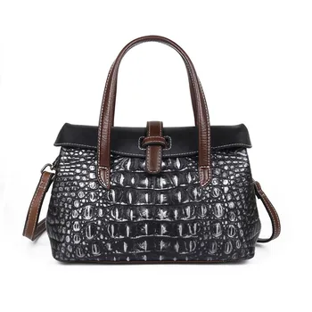 

Crocodile pattern women handbag genuine leather bag 2019 luxury handbags women bags designer ladies real leather tote bags