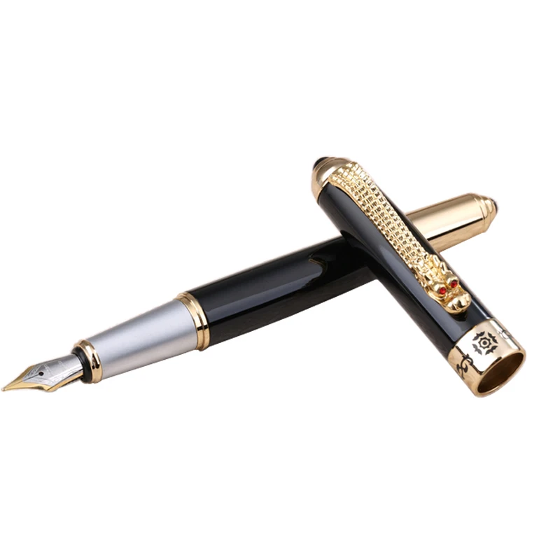 

Jinhao Dragon Fountain Pen Luxury High Quality tinta Caneta Tinteiro pena Stylo Plume Kaco Metal Pen Office Gift pluma estilogra