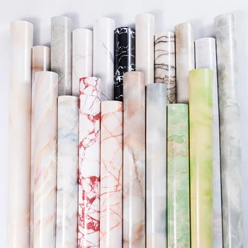 

Fast shipping 24"x 5M / 10M kitchen PVC wall stickers marble countertop stickers bathroom self-adhesive waterproof wallpaper