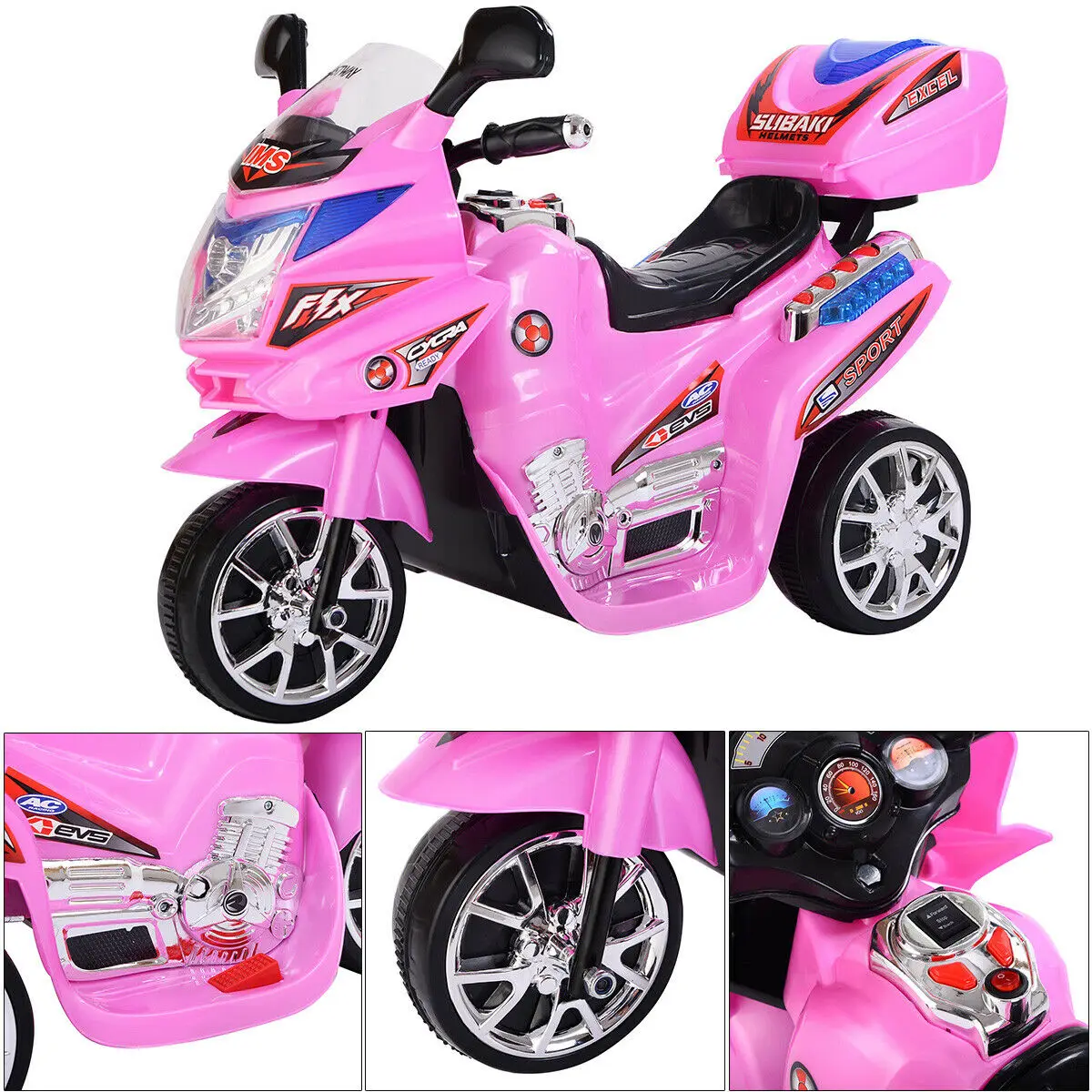 3-Wheel Battery-Powered Kids Ride-On Motorcycle 1