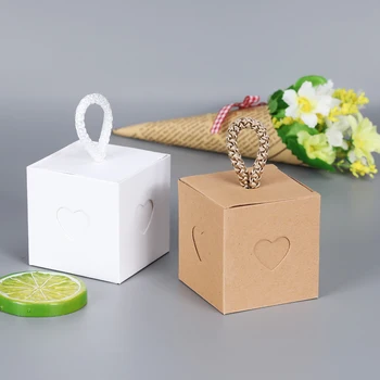 

10pcs Wedding Candy Box Kraft Paper Drawer Carton Necklace Earrings Packaging Gift Box Jewelry Box Exquisite Packaging Gift Box