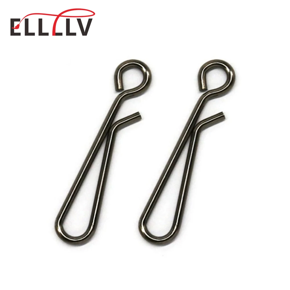 100pcsSaltwaterFishingStainlessSteelOpenEyeHanglingSnapQuick