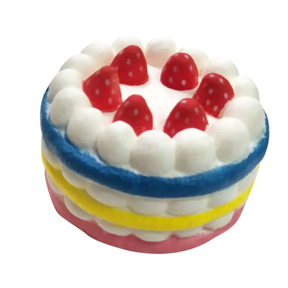 3 colors Мини имитация клубники Торт ПУ кукла медленное восстановление декомпрессии игрушка пена расслабленная игрушка украшение мягкая игрушка торт образец модели - Цвет: 3 colors