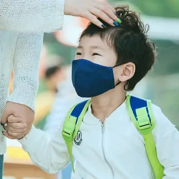 

1PCS Kids Mouth Mask Warm Washable 4-Layer Protective Anti Dust Mask Half Face Mask for Go To School