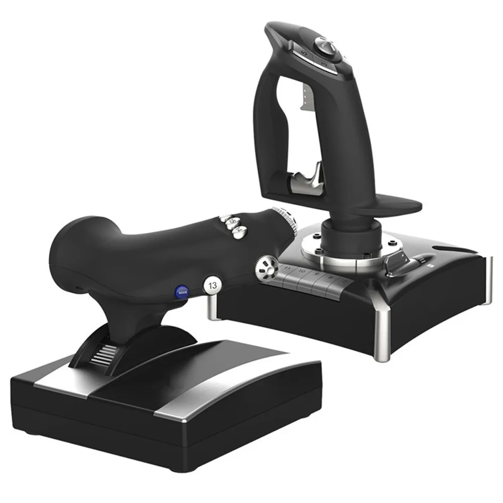 

Computer Flight Control Simulator Left Right Double Hands Game Joystick Gamepad Vibration Programming Real Experience Flying USB