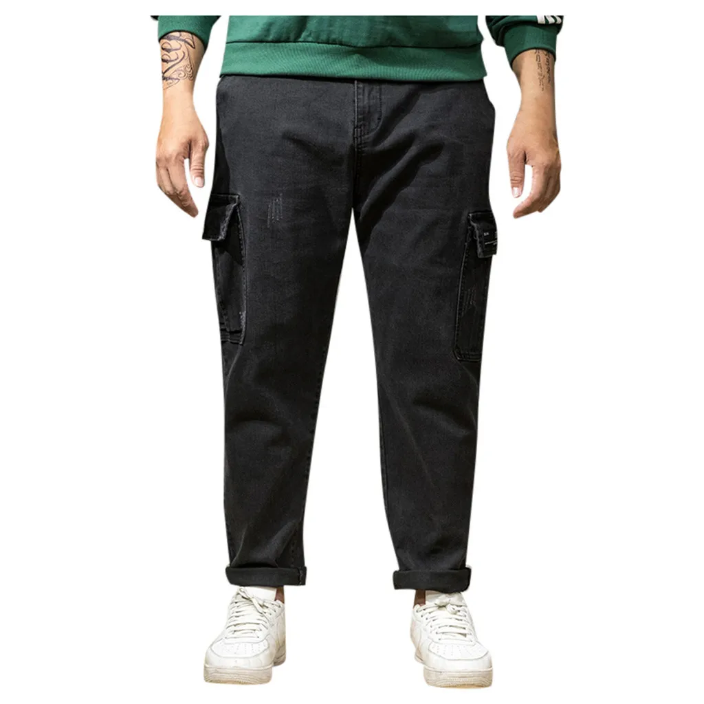 

Jeans Men Sportswear Pants Casual Long Skate Board Stright Streetwear Hio-hop Fashion Pocket Plus Size Harajuku Jeans