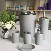 6 шт. европейские пластиковые аксессуары для ванной комнаты, набор туалетных принадлежностей для ванной комнаты, принадлежности для отелей JS23