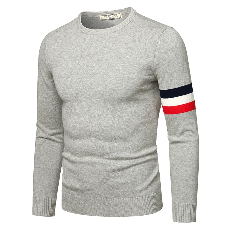 

2020 New Fashion Brand Sweater Mens Pullover Striped Slim Fit Jumpers Knitred Woolen Autumn Korean Style Casual Men Clothes