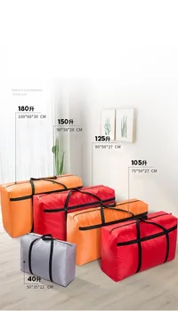 

Travel bag move house storage bag canvas thick snakeskin pocket packing duffel bag large capacity sack woven bag extra large