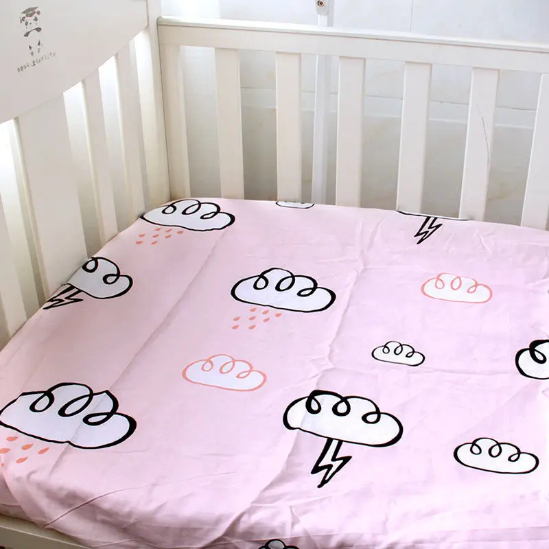 Мультяшная детская кровать, простыня, пылезащитный чехол для детской кровати, эластичный шнур, детская кроватка, наволочка, унисекс, постельные принадлежности для новорожденных - Цвет: fenyun