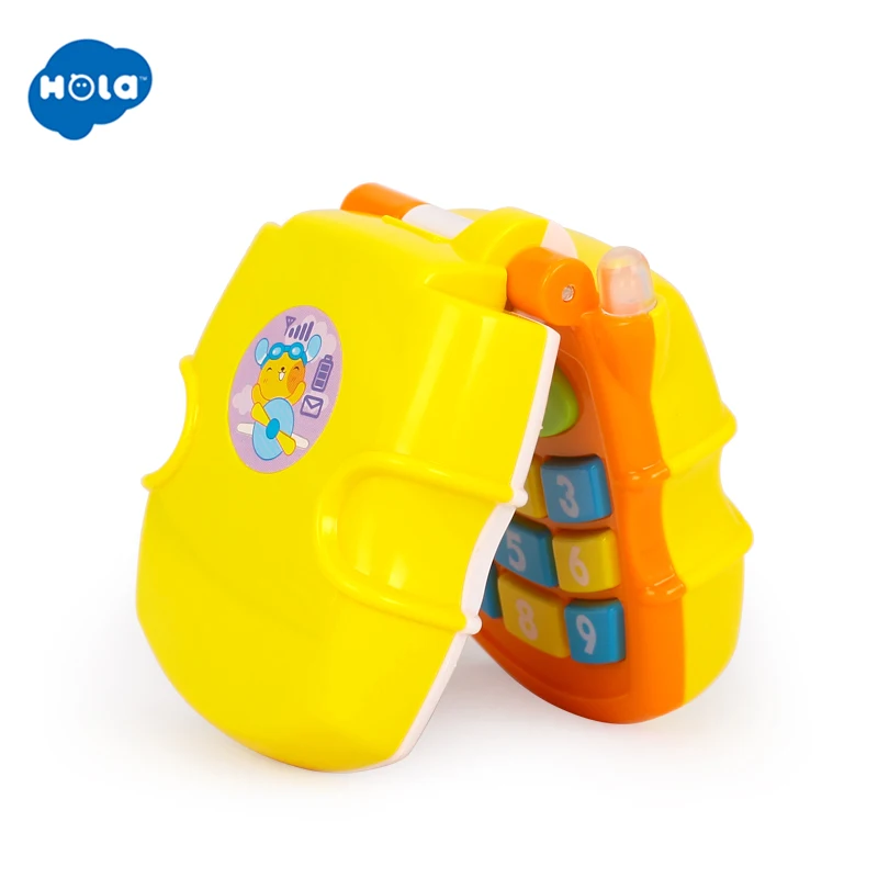 HOLA TOYS 766 детская игрушка флип телефон учеба музыкальный звук обучающая для