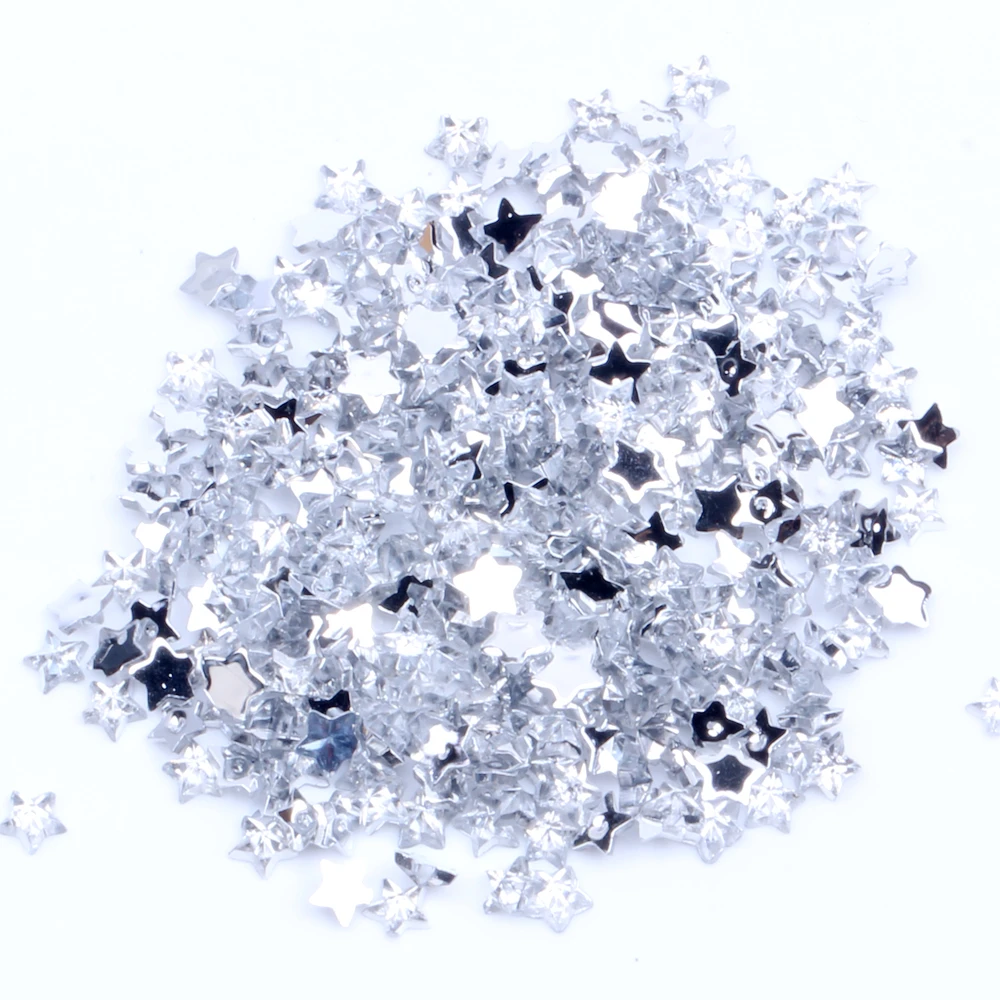 01 crystal 3 мм, 40 г, 10000 шт, акриловые стразы с пентаграммой, для мобильного телефона, ПК, для автомобиля, сделай сам, наклейки, хрустальные бусины, для рукоделия, украшения - Цвет: 01 crystal