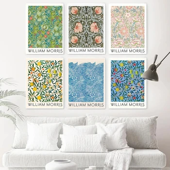 

Modular Pictures Home William Morris Decoration Wall Art Modern Flowers Cute Canvas Prints Painting For Bedroom Poster Frame