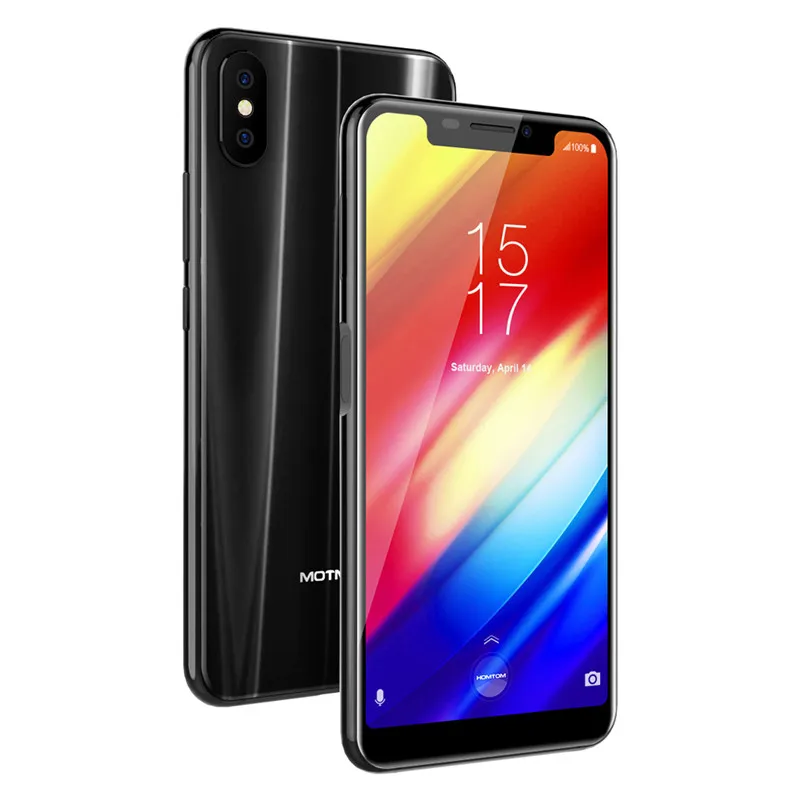 Смартфон HOMTOM H10 Android 8,1 Octa Core 4 Гб 64 Гб 3500 мАч 16MP+ 2MP задняя камера боковой отпечаток пальца мобильного телефона - Цвет: Black