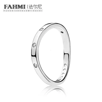 

FAHMI 100% Sterling silver 1:1 Glamour 197113CZ SWIRLING DROPLETS RING Original Women wedding Fashion Jewelry 2018