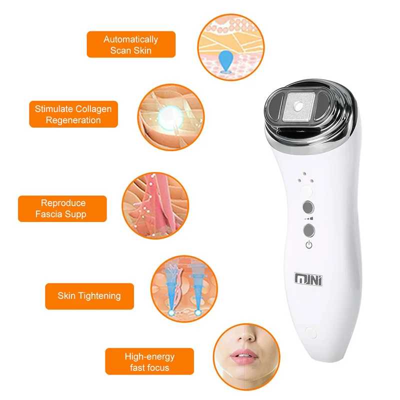 Ultrasonic Bipolar RF Radio Frequency Machine Face Lifting Skin Rejuveantion Massager Mini Hifu Anti Wrinkle Tightening Device