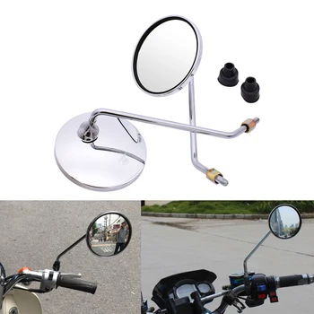 

Universal Motorcycle Mirrors Aluminum Chrome Round Mirror Long Stem For Ducati SS1000 MONSTER S2R 800 MONSTER M 400 600 620 750