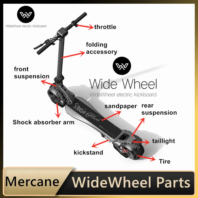 Original Mercane Wide Wheel Electric Scooter Taillight Headlight