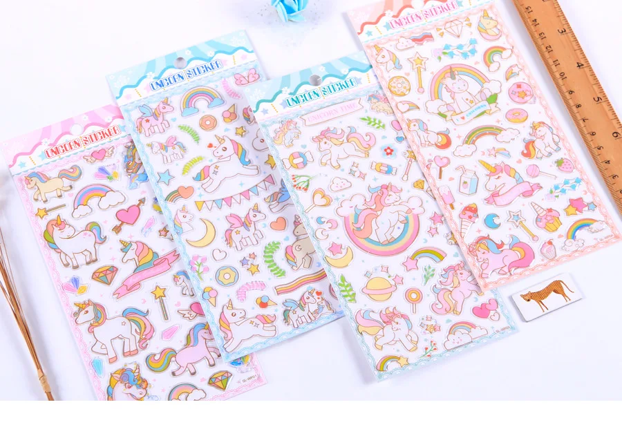 1 компл./лот Kawaii канцелярские наклейки Единорог девушка сердце декоративные мобильные наклейки Скрапбукинг DIY японские ремесленные наклейки