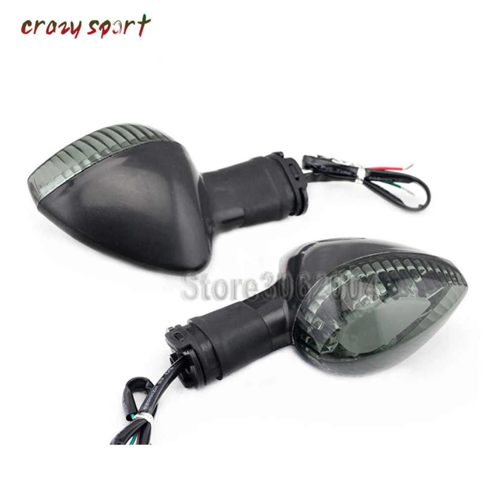 Set Of 4 Smoke LED Turn Signal Blinker Lights For Yamaha YZF R1, R6, R3, FZ6R Motorcycles