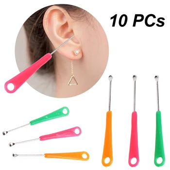 

10 PCs Mini Portable Ear Care Ear Spoon Ear Wax Removal Tools Stainless Steel Ear Cleaning Tools Portable Ear Cleaner