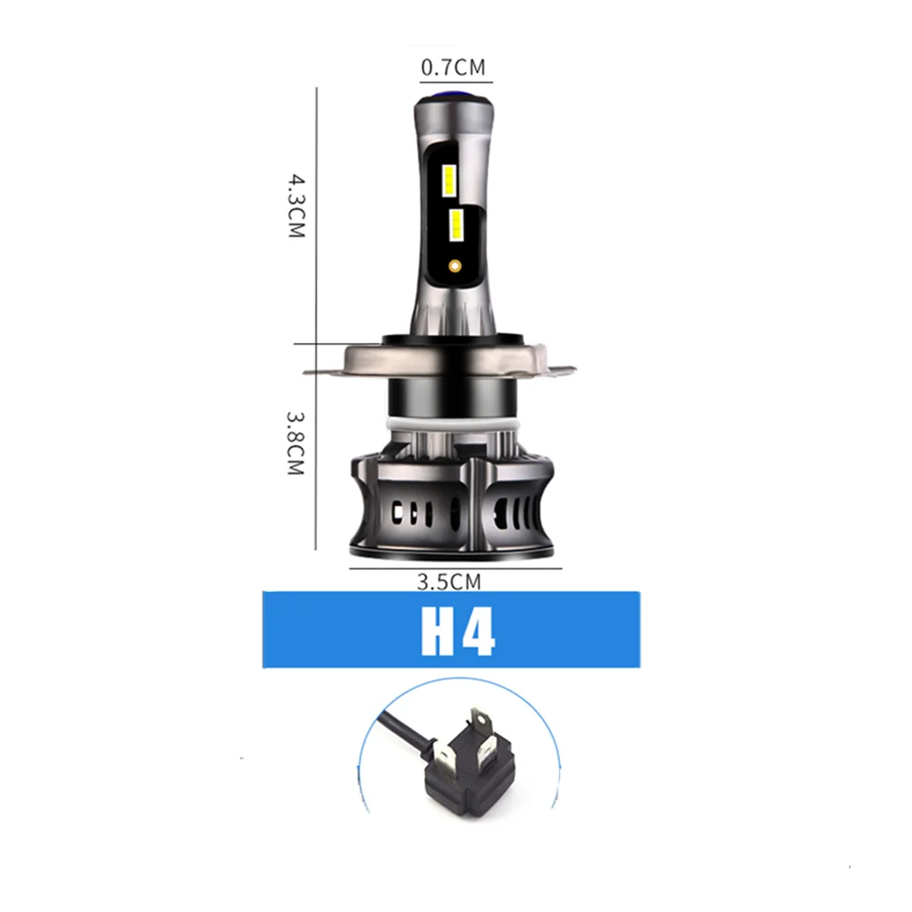 H4 Daily lamp DDAI супер яркая Автомобильная csp led H7 Лампа для vw JETTA BORA GOLF Аксессуары для автомобилей H4 H1 H3 H11 H8 bonbillas 9005 HB3 турбо светильник - Испускаемый цвет: H4 Daily lamp