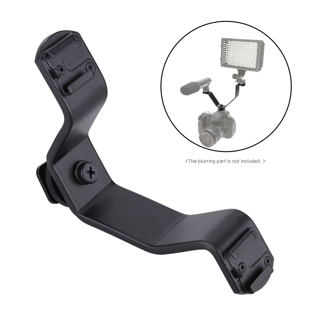 Universal Dual Hot Shoe V Mount Bracket for DSLR Camera Led Video Light Microphones Monitors on Cameras Camcorders | Электроника
