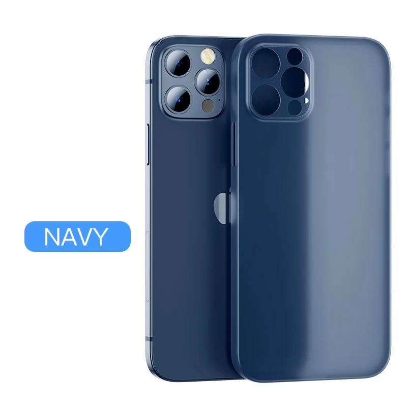 Ultra Thin Matte Shockproof Frosted Phone Case with Full Lens Cover