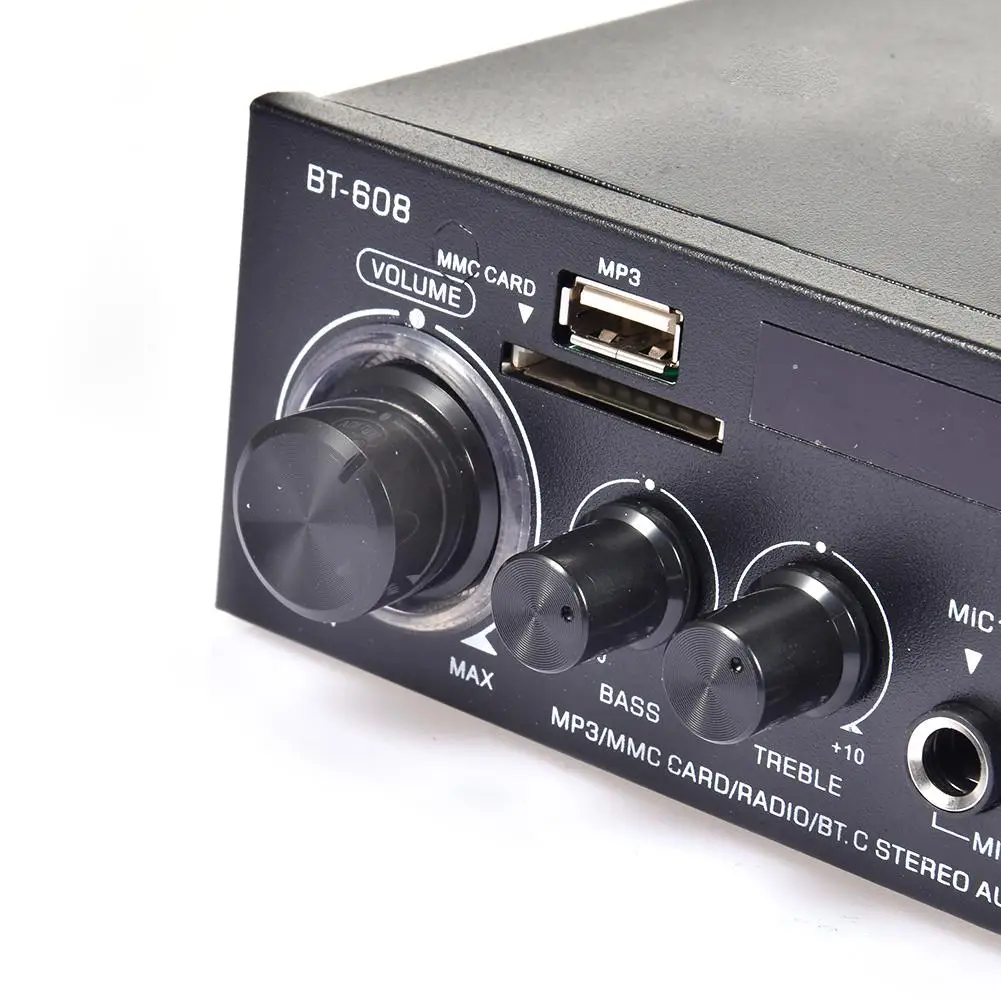 12 В/220 В 400 Вт Bluetooth Автомобильный двухканальный датчик USB FM Радио мощность стерео автомобильный усилитель аудио домашний усилитель