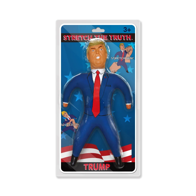 

STRETCH TRUMP ACTION FIGURE Donald Trump rubber plastic doll stress reliever Decompression elastic force